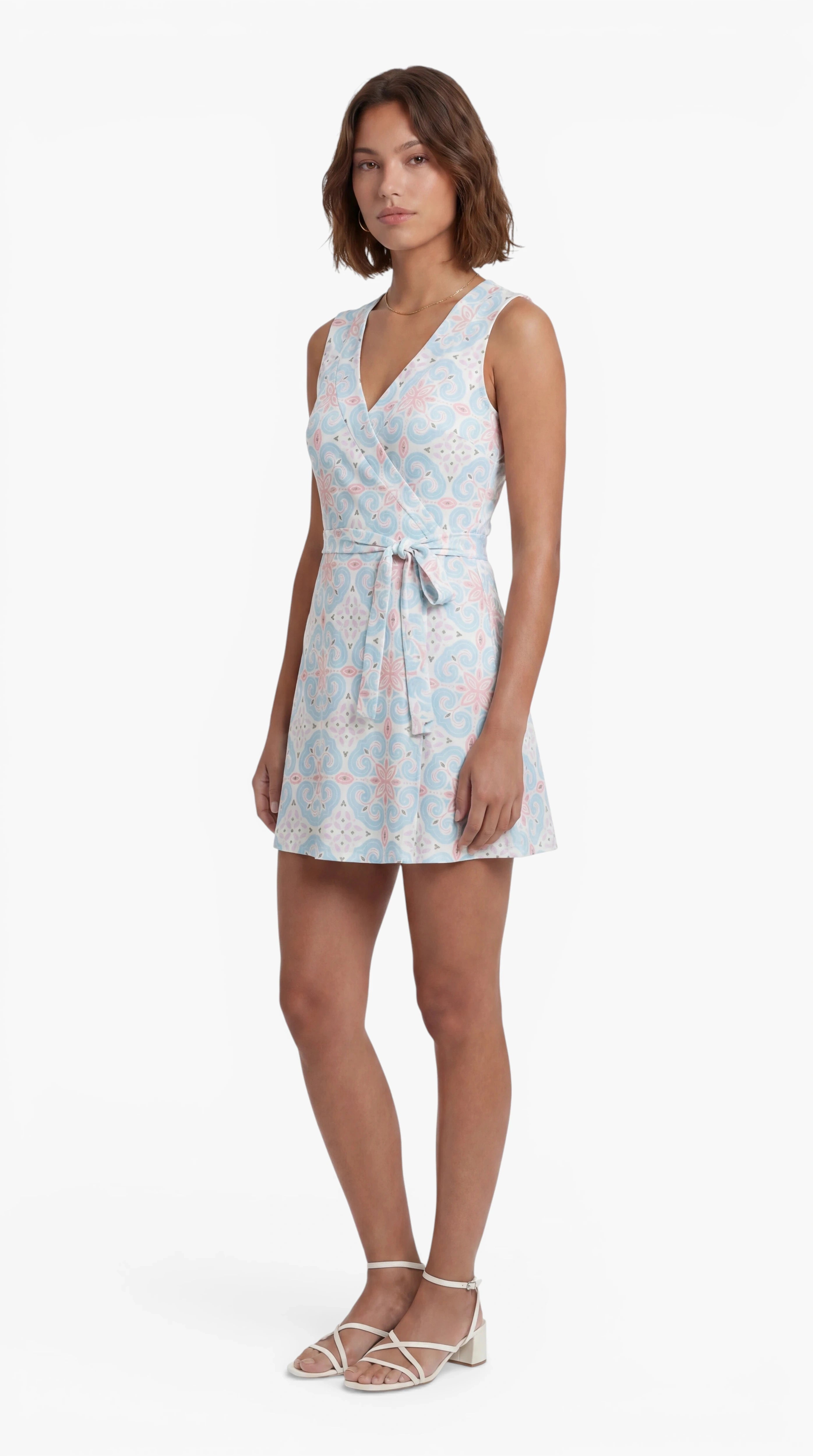 Drop 1: "FEMININE MINI" Kleid – Mediterranean Tile