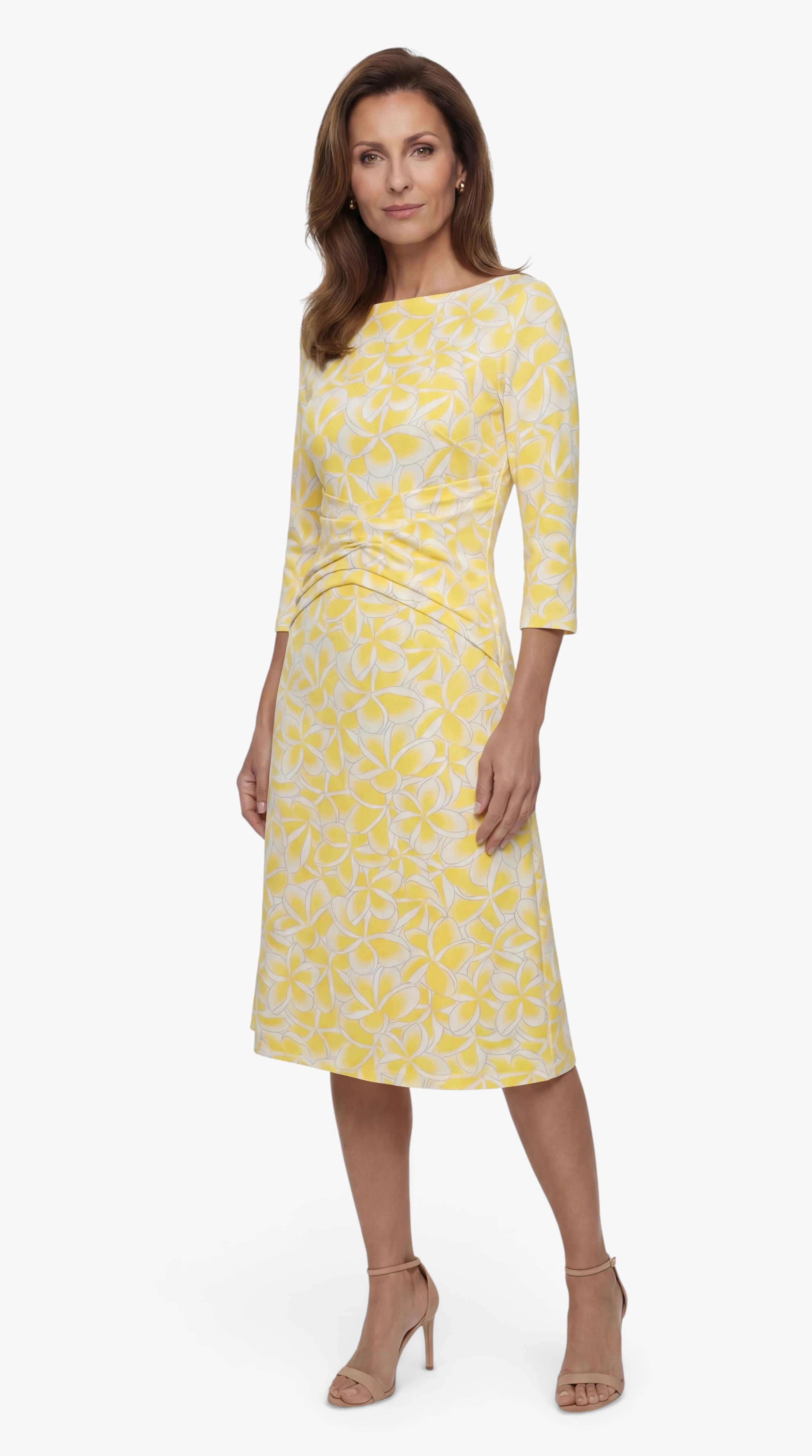 Drop 1: "CASUAL MIDI" Kleid – gelb